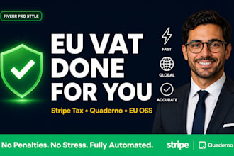 set up eu oss vat, stripe tax and quaderno for saas sellers