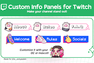 create cute custom info panels for your twitch channel