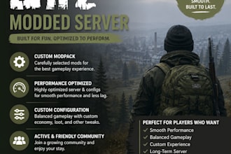 setup modded dayz server with performance optimization, custom configs