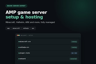 create a amp game server setup