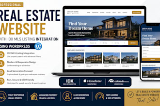 real estate or realtor website with idx mls listing integration using wordpress