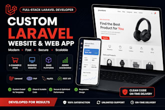 build a custom business or ecommerce website in laravel php