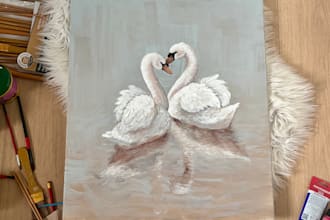 create a custom handpainted acrylic painting