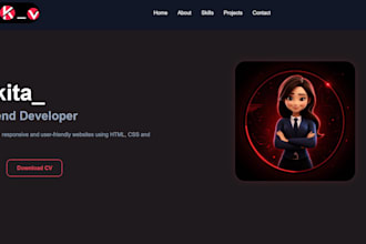 develop a responsive portfolio website for you