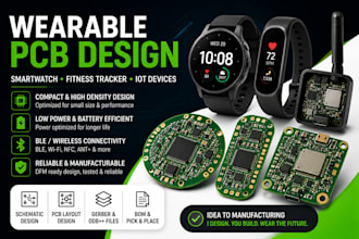 design wearable pcb for smartwatch, fitness tracker and iot devices