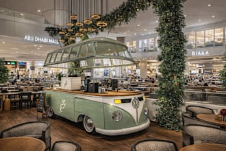 rebuild 3d coffee bar,mall indoor garden,concept store, living wall,cozy seating