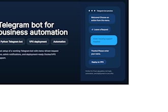 build a python automation script or telegram bot for your business