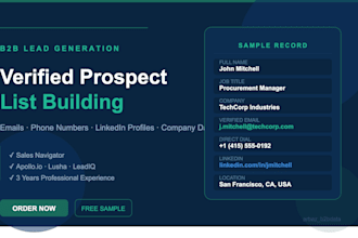 build targeted b2b prospect lists with verified email