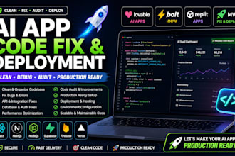 clean fix ai app codebase production ready deploy audit lovable bolt replit mvp