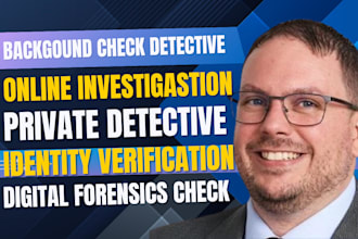 background check USA people osint online investigation impersonation check as pi