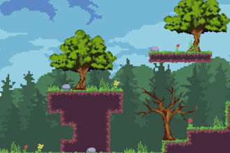 create pixel art tileset or pixel art background for your game