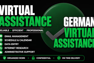 be your professional german virtual assistant for administrative support