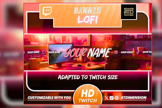 design a customized twitch banner overlay