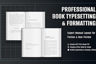 do professional book formatting and interior typesetting