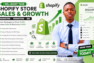 boost shopify store sales via shopify marketing, shopify promotion, store SEO
