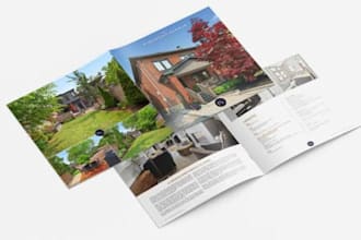 design real estate commercial property catalog, project portfolio brochure