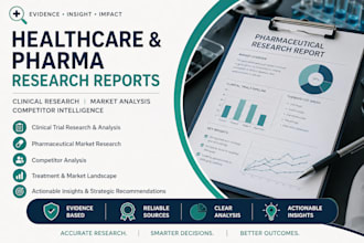 do clinical trial research, pharma market research and competitor analysis