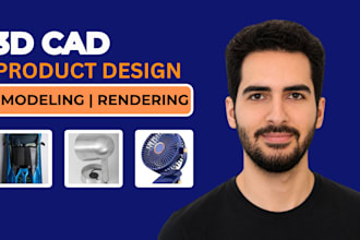 do 3d cad, 3d modeling and rendering, cad print and product design in solidwork