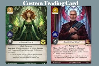 illustrate your custom trading cards, zodaic cards mtg cards, sleeve tarot card