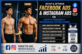 setup your facebook ads ig ads for growth hormone and performance peptide stores