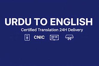 do certified urdu to english translation for visa nadra