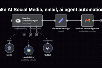 implement social media automation n8n ai data automated madecom ai agent chatbot