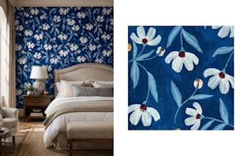 design custom surface pattern for wallpaper, textiles and home décor