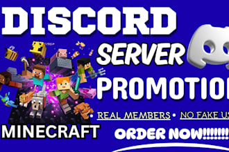 discord server promotion, discord advertising, minecraft promotion, discord grow