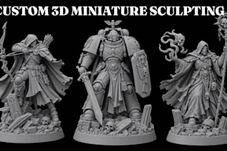 sculpt 3d warhammer 4ok miniature, figurine, tabletop dnd character for 3d print