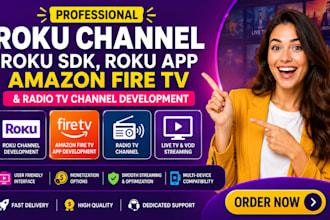 develop roku channel, roku sdk, roku app, amazon fire tv, radio tv channel