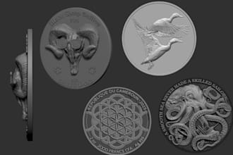 do custom 3d coin 3d gold crypto coin bas relief medallion logo stl for printing