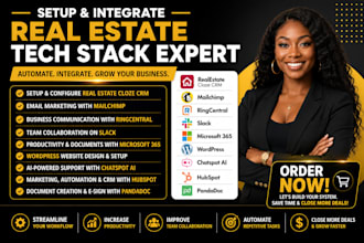 setup realestate cloze CRM mailchimp ringcentral  slack hubspot wordpress