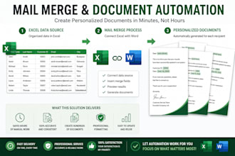 create automated mail merge letters, labels and certificates