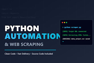 develop python web scraping and automation scripts