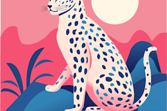 do vector art social media design