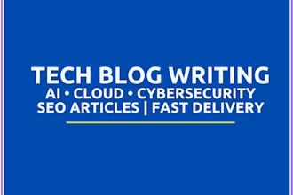 write SEO tech blog articles on ai, cloud, and cybersecurity
