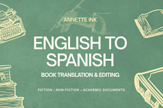 be your english to spanish book translator and proofreader