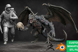 sculpt custom 3d character creature model dnd figure miniature print ready stl