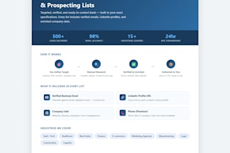 build a targeted lead list for your business or sales team