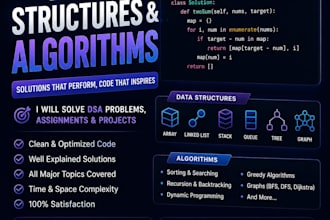 solve data structures and algorithms problems and assignments