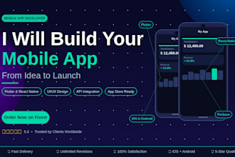 create a full stack flutter or react native app for ios and android