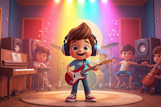 produce  a catchy music and original kids music