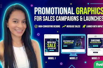 design promotional graphics for sales campaigns and launches