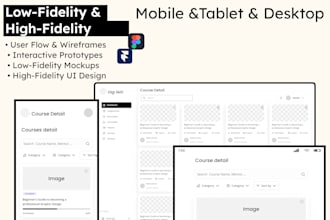 design mobile app and responsive tablet, desktop  design
