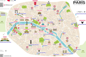 design tourist maps, event maps, travel guides, venue maps and visitor maps