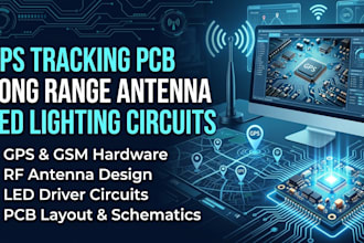 design gps tracking pcb, long range antenna and led lighting circuits