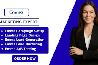 setup emma campaign setup  email template design  autoresponder setup