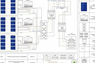 design ground mount solar pv permit plans and single line diagram