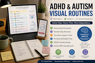 create adhd autism visual schedules and flexible daily routines for adults