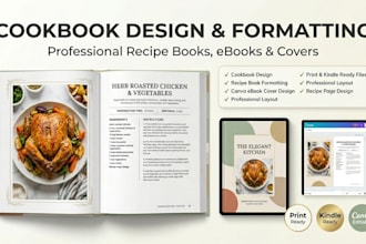 design cookbook recipe book cookbook formatting and ebook cover in canva
